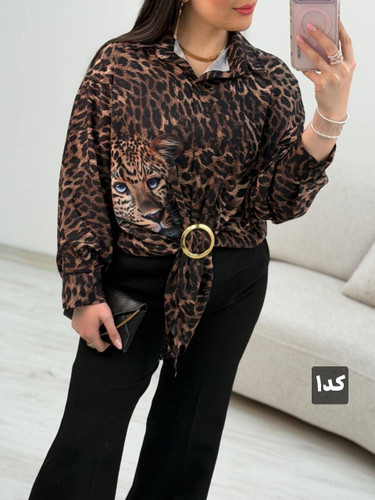 شومیز گره ای پلنگی درجه یک بوگاتی