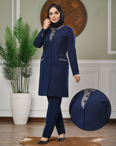 مانتو و شلوار اداری ترکیبی کد ۱۱۲