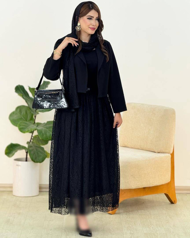 ست سه تیکه کت +دامن+شال