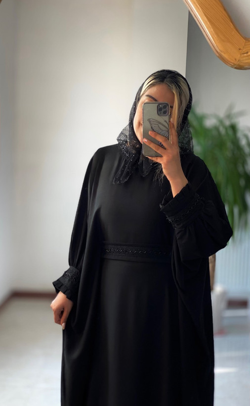 عبایی آستین پلیسه راحیل